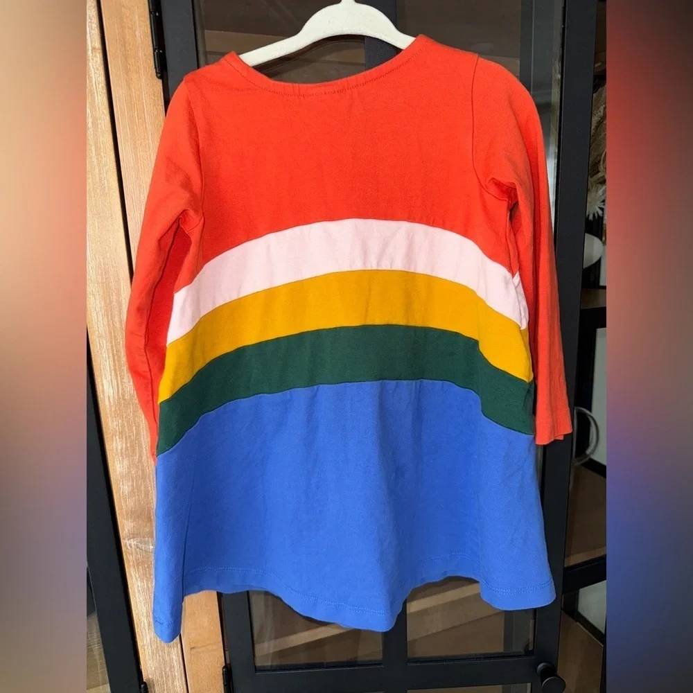 Hanna Andersson long sleeve colorblock swing dress toddler girl colorful striped